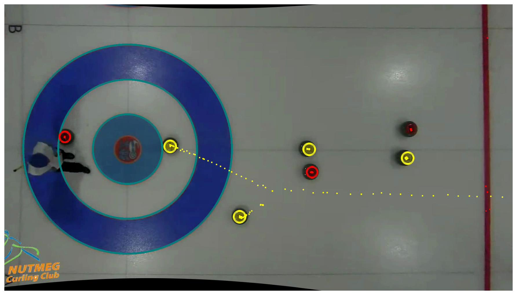 annotated frame with trajectories